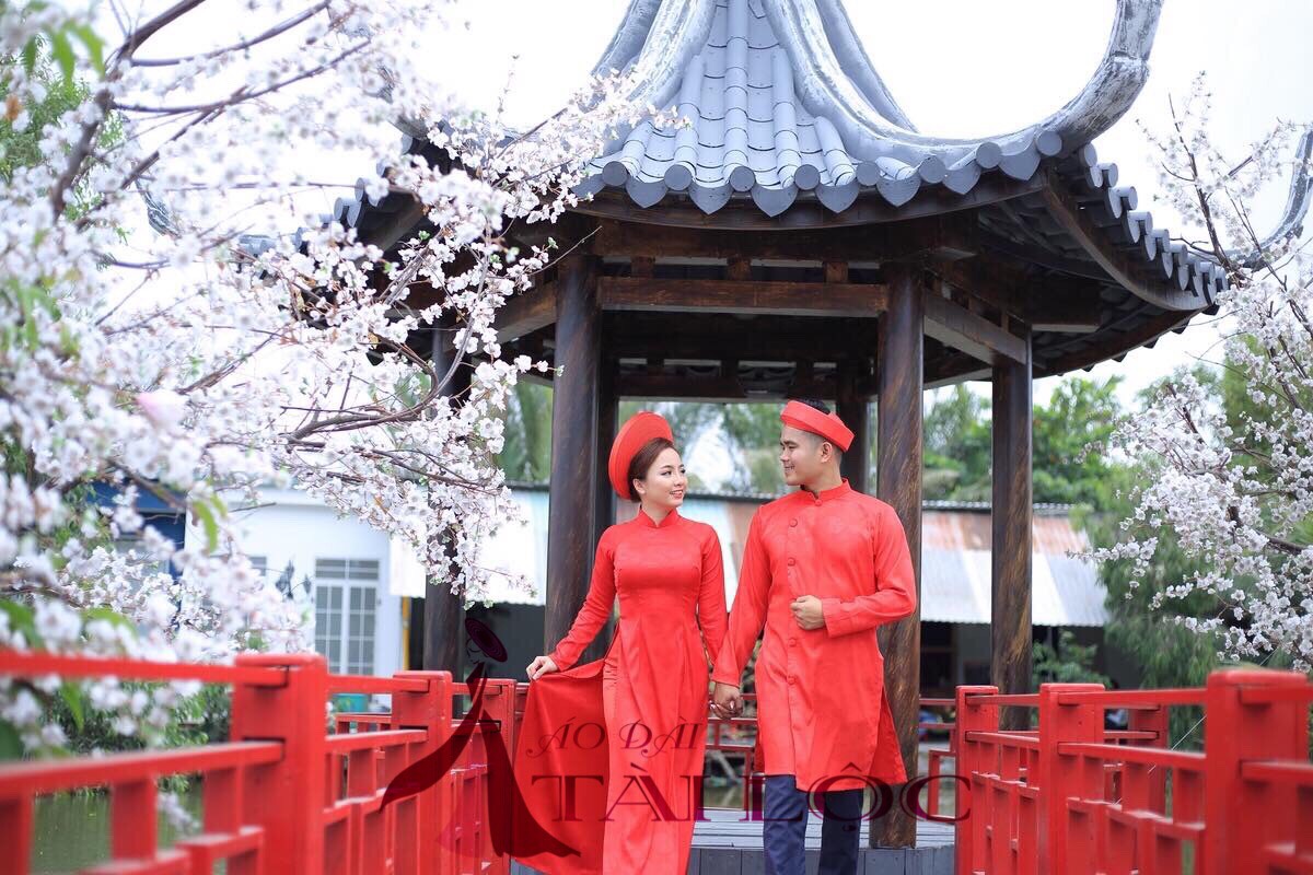 Áo Dài Cưới Đỏ Trơn Áo Dài Cưới Đỏ Trơn