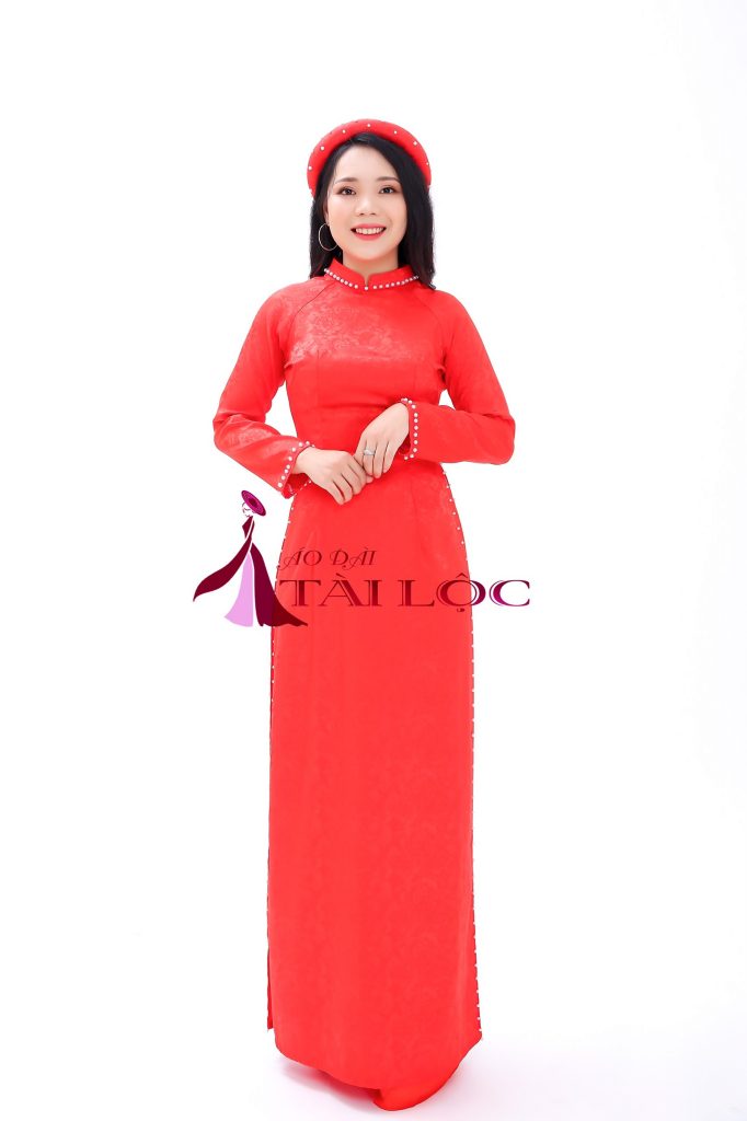 Áo Dài Cưới Đỏ Trơn đẹp Áo Dài Cưới Đỏ Trơn đẹp