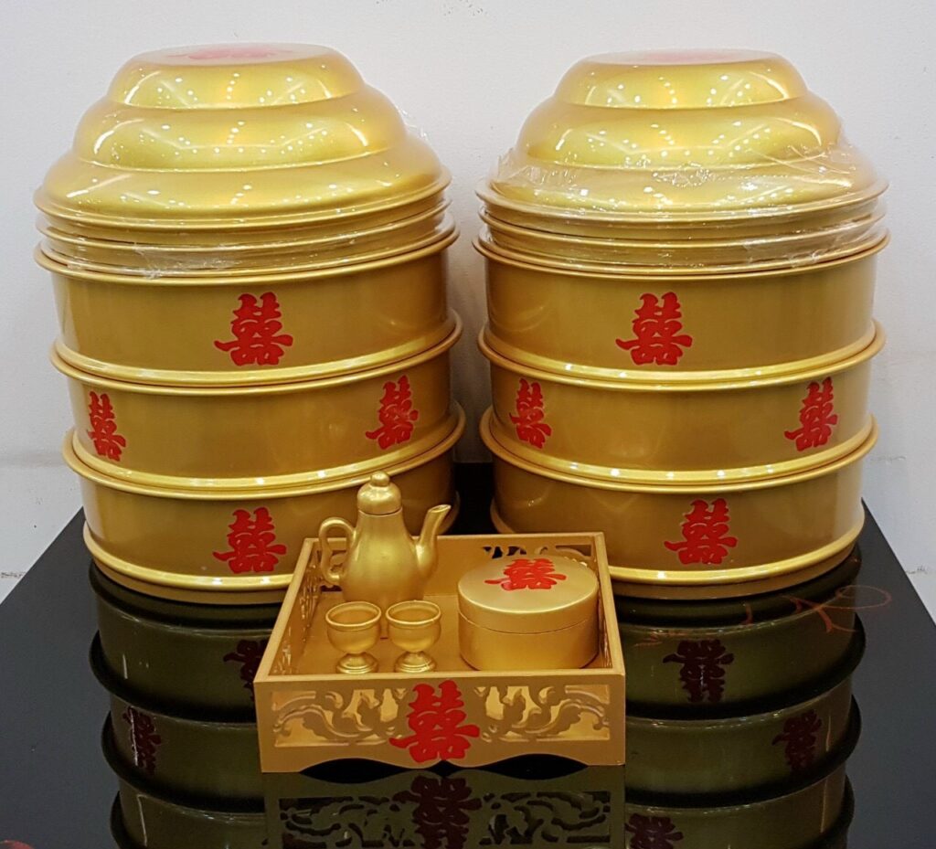 mâm quả cưới trống màu vàng Ảnh : Mâm quả cưới trống ( không ) màu vàng