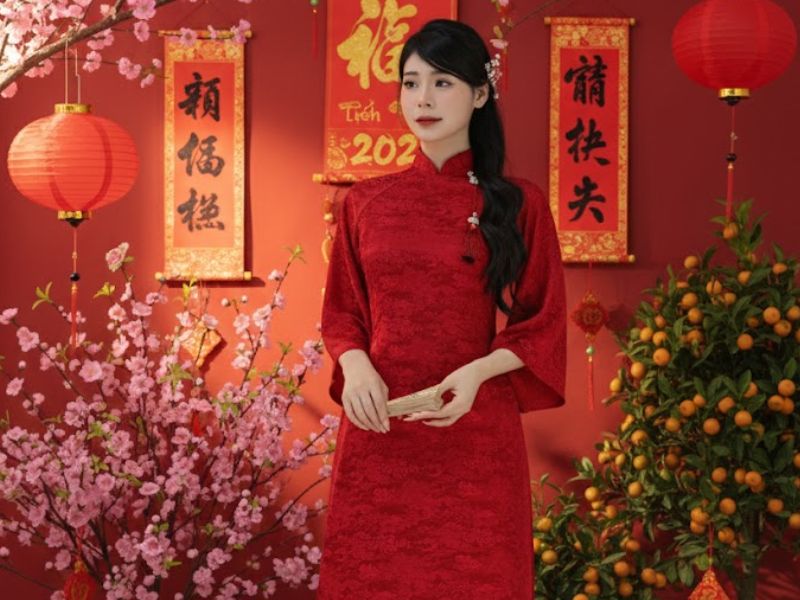 thuê áo dài chụp ảnh tết đẹp TPHCM