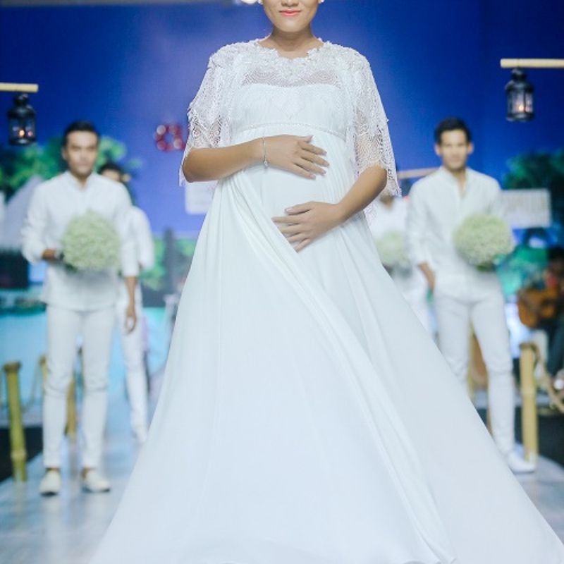 10 mẫu váy cưới cho bà bầu - Mẫu áo cưới cho bà bầu 4, 5, 6, 7 tháng