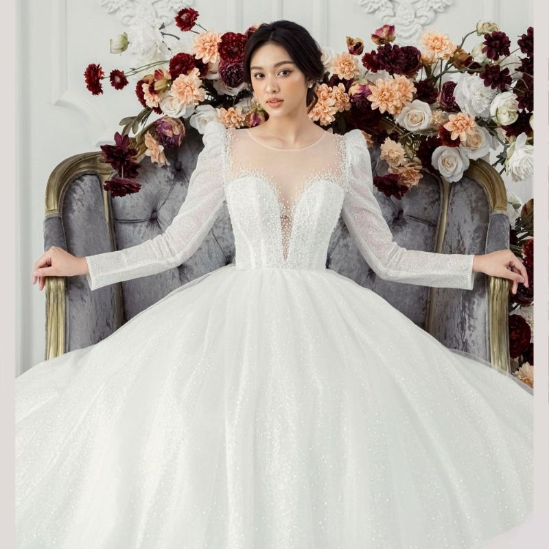 Váy cưới công chúa mang phong cách Hàn Quốc siêu Xinh  Sang Chảnh
