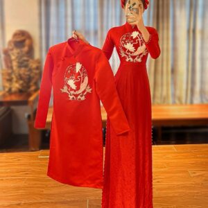 ÁO DÀI CẶP CÔ DÂU CHÚ RỂ ĐL39 (CD-L/CR-XL)